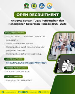 Unbrah Buka Pendaftaran Anggota Satgas PPKPT 2026-2028